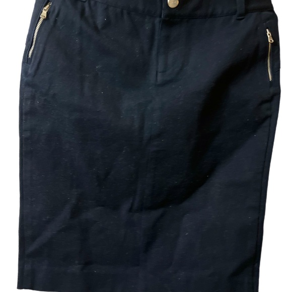 Lauren Ralph Lauren Skirt size 2 Gold Zipper/ Logo LRL pencil straight workwear - Picture 12 of 12